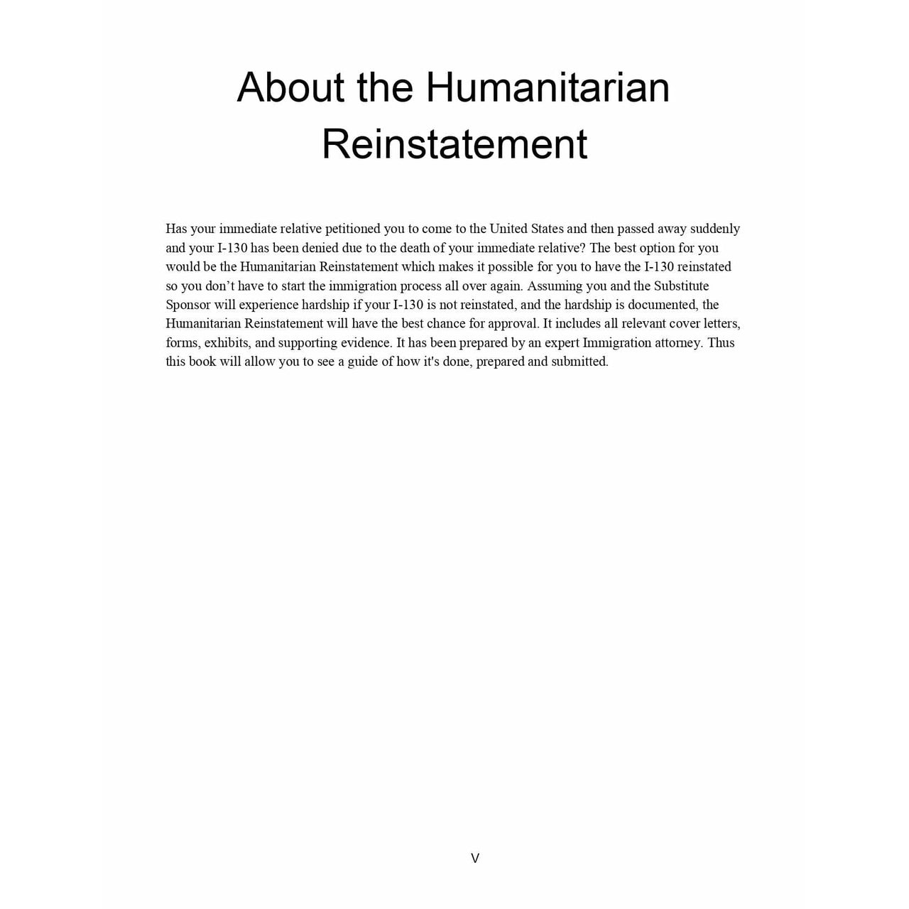 Attorney Drafted Immigration Petitions: Humanitarian Reinstatement - Rocket Immigration Petitions