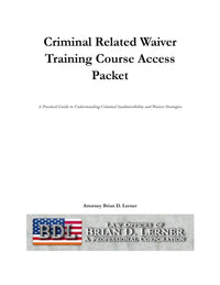 Thumbnail for Criminal Related Waiver Training Course Access Packet