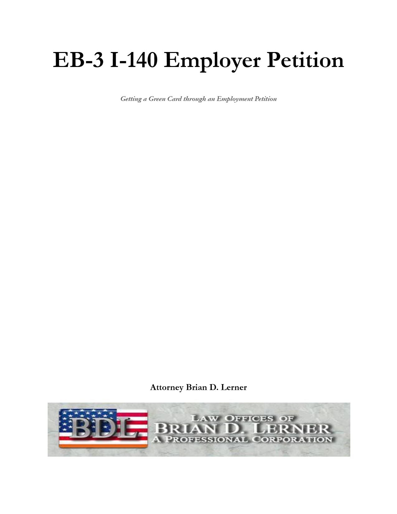 EB-3 I-140 Employer Petition