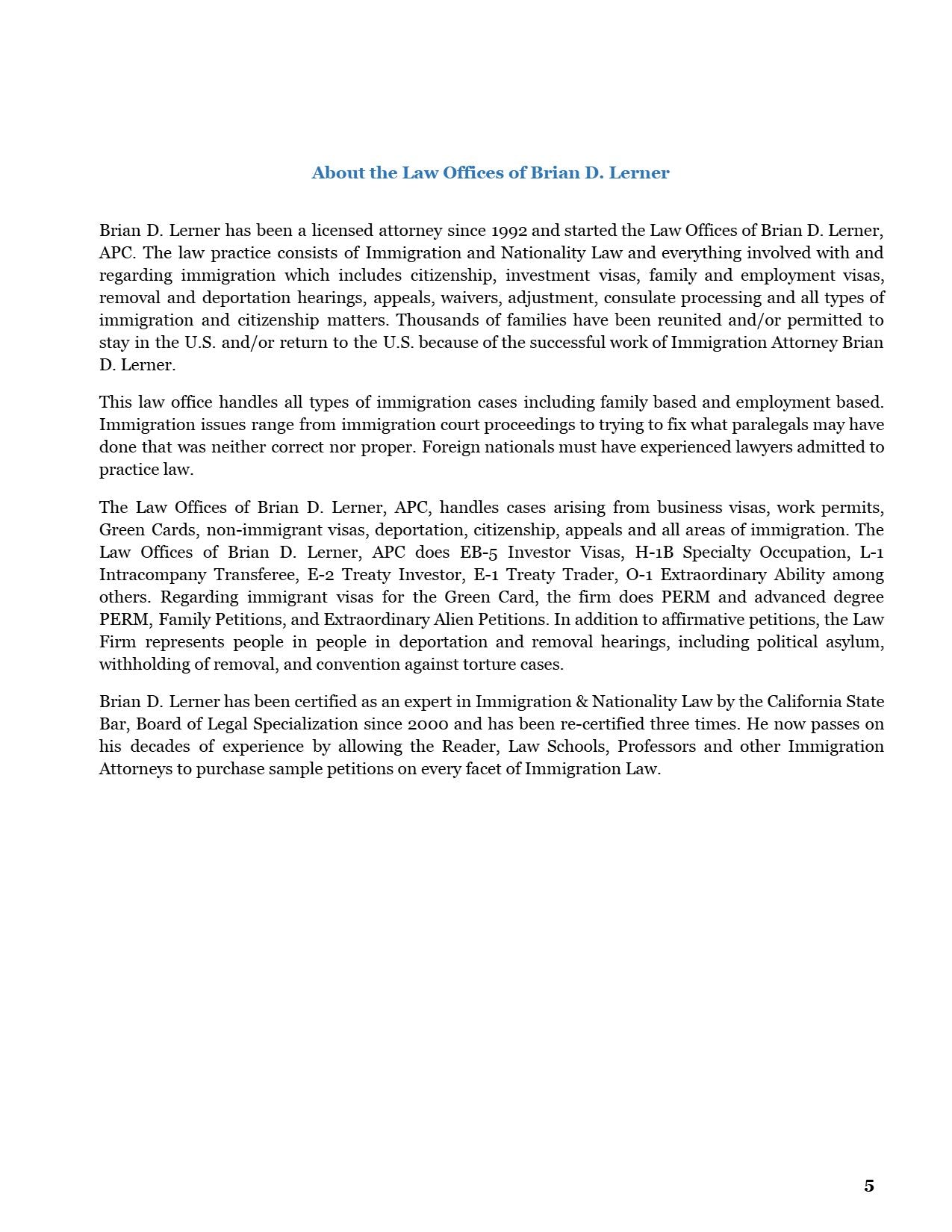 Cancellation of Removal for Non Permanent Residents