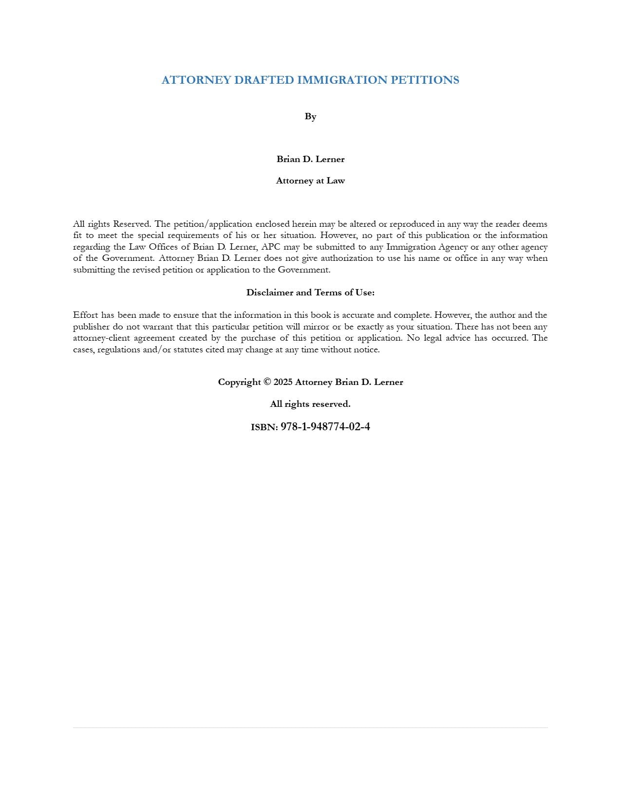 B-2 Visitor Visa Training Course Access Packet