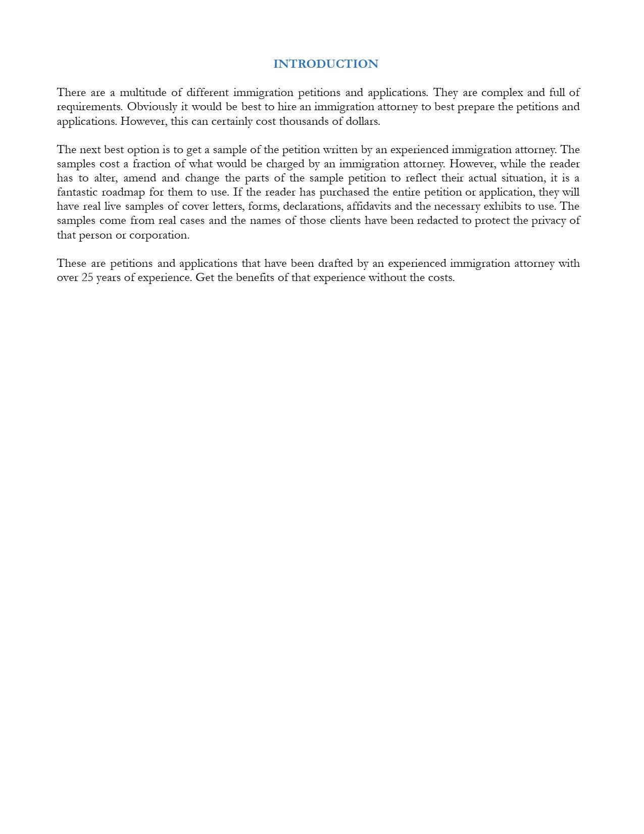 Application for Political Asylum with Derivatives/Dependants